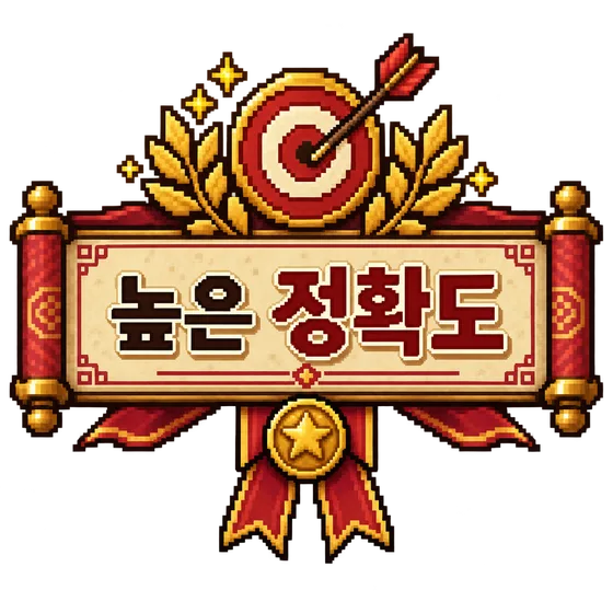 높은 정확도 배지